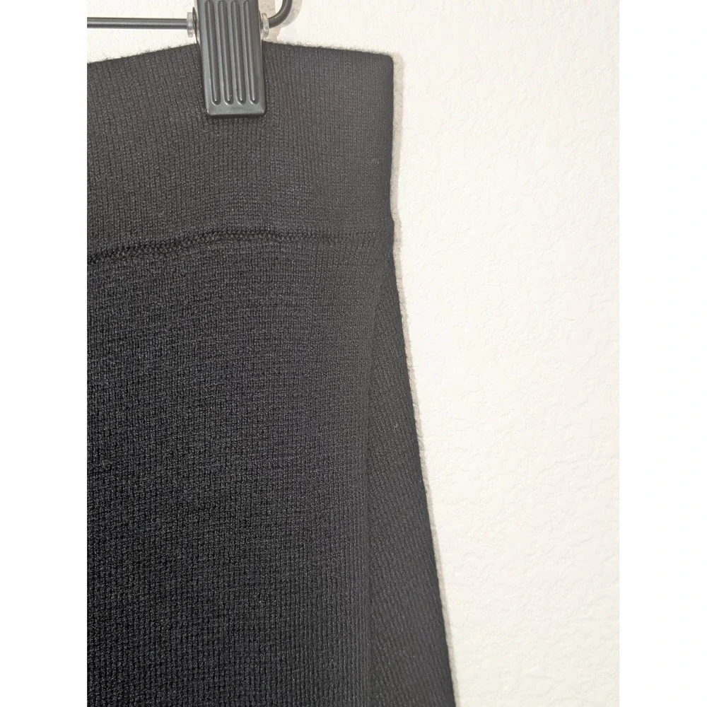 Banana Republic Black Knit Midi Skirt Women Faux Wrap S